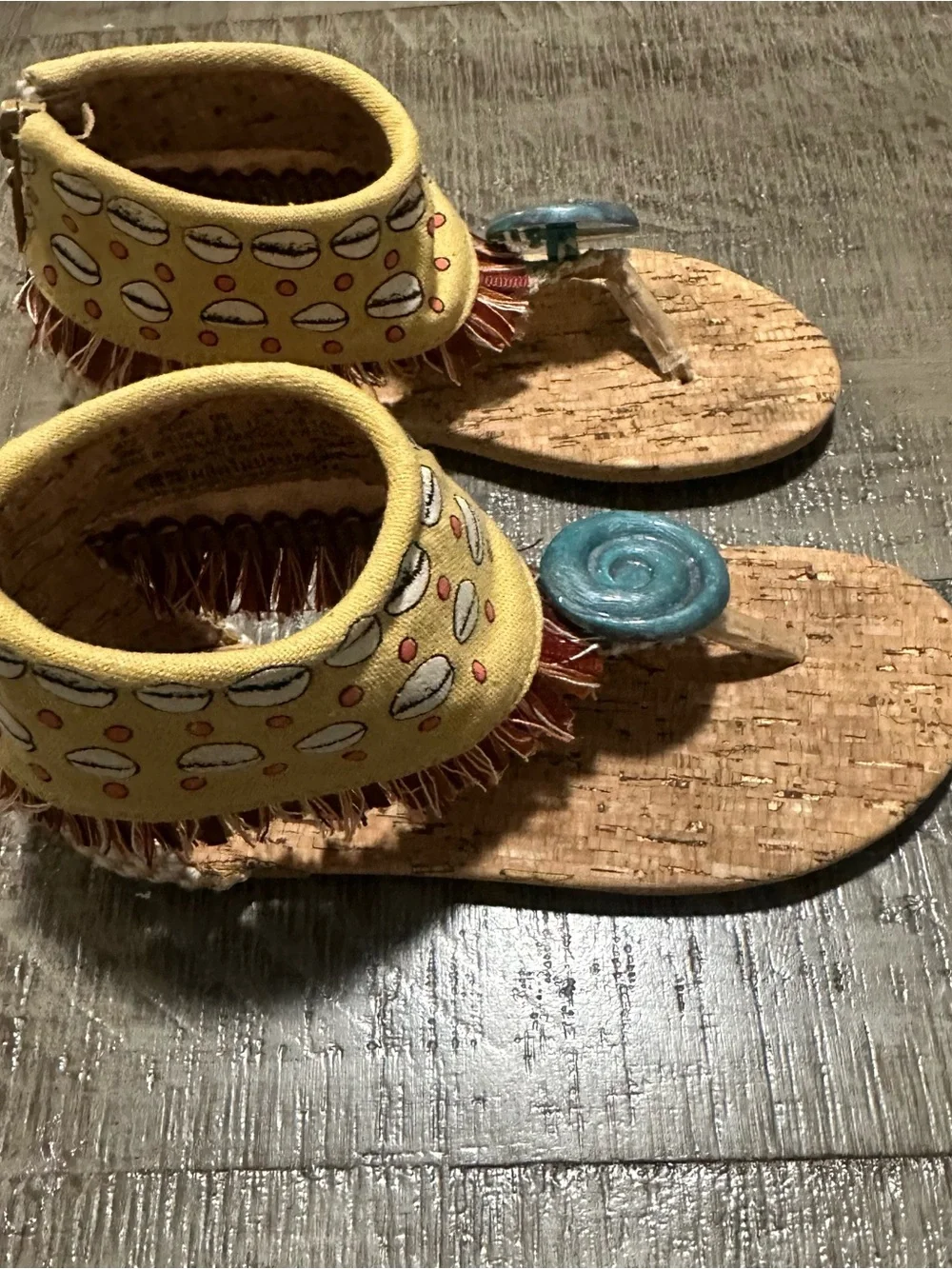 Disney Moana Girls Toddler Sandals with Blue Teal Swirl